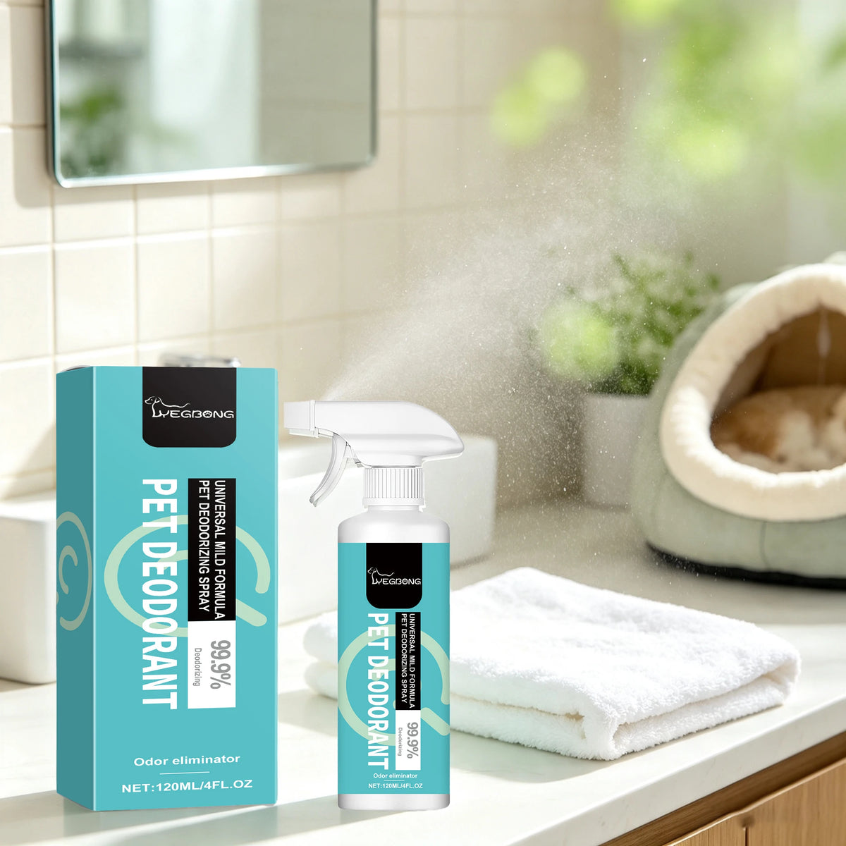 Yeibong Pet Deodorant Spray Effective Odor Removal For Pets