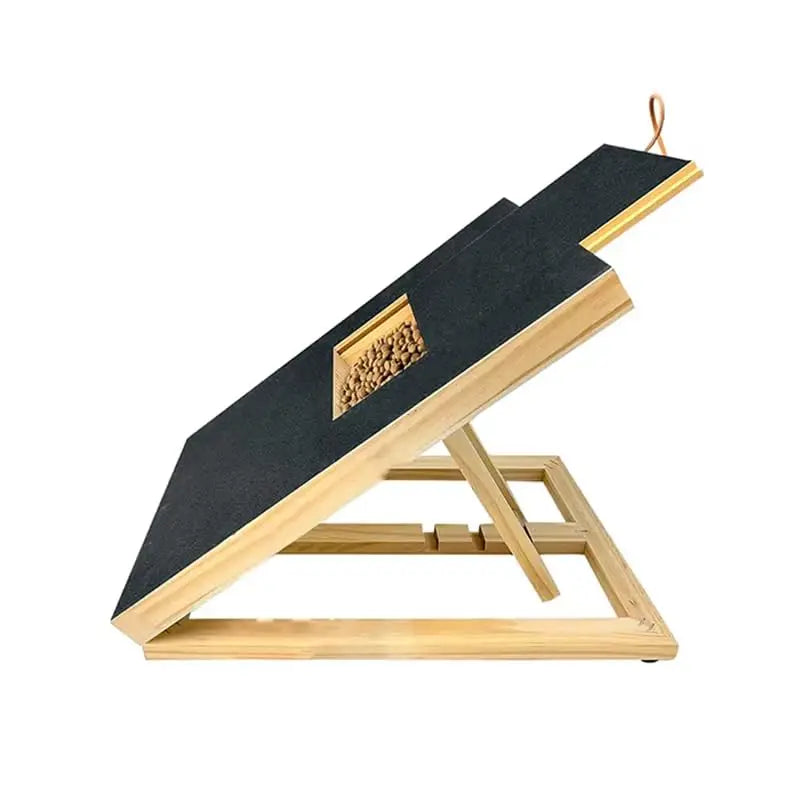 Premium Wooden Dog Nail Scratching Board With Hidden Treat Storage