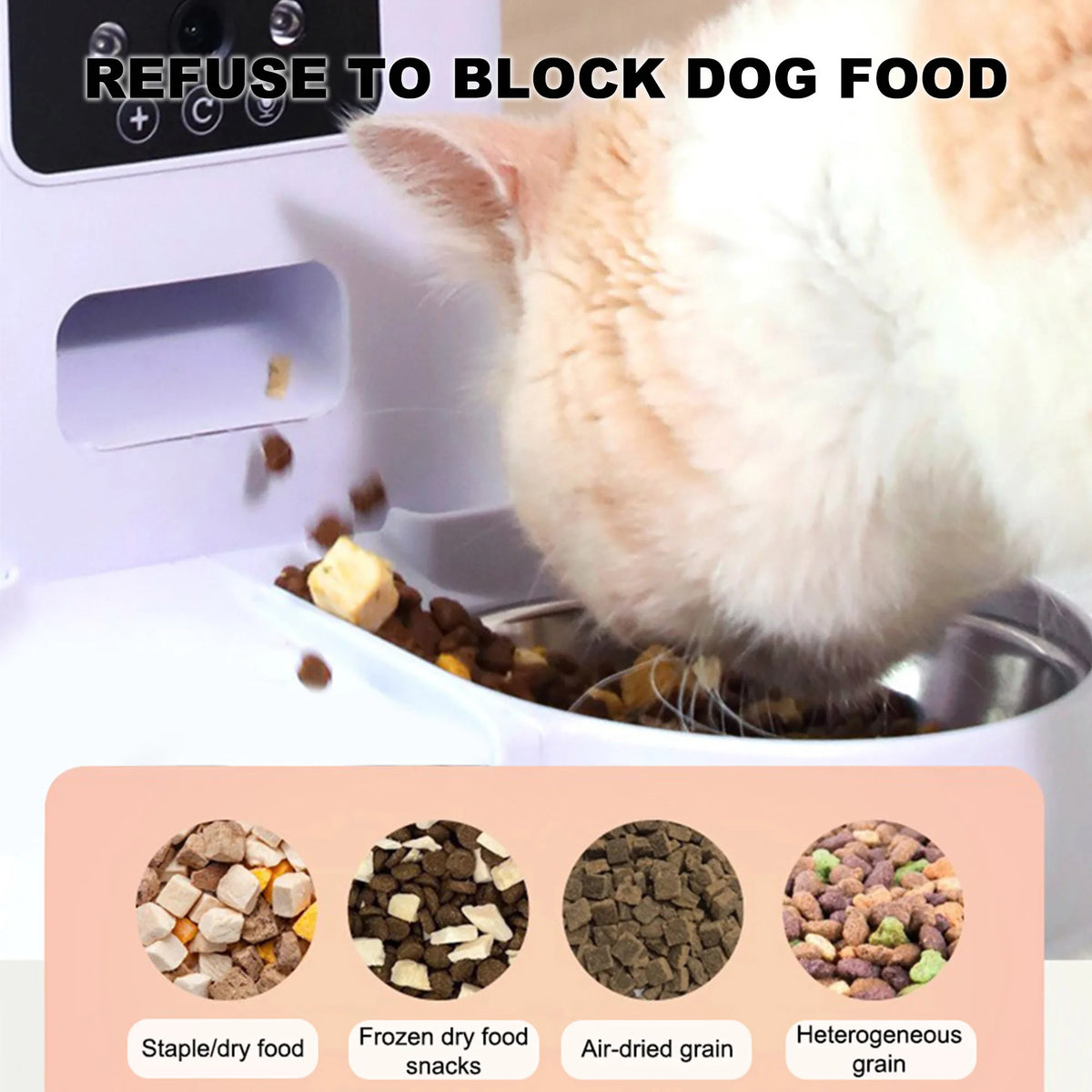 Smart App Controlled Automatic Pet Food Dispenser With Timer
