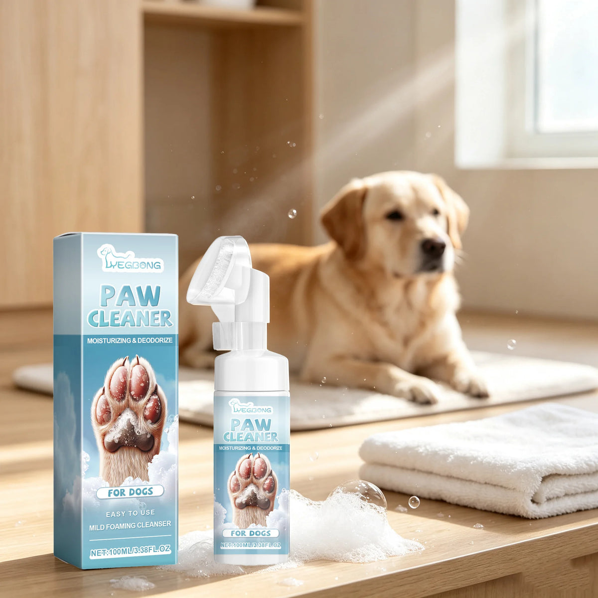 YEGBONG Gentle Pet Paw Cleaner With Easy Rinse And Moisturizing Formula