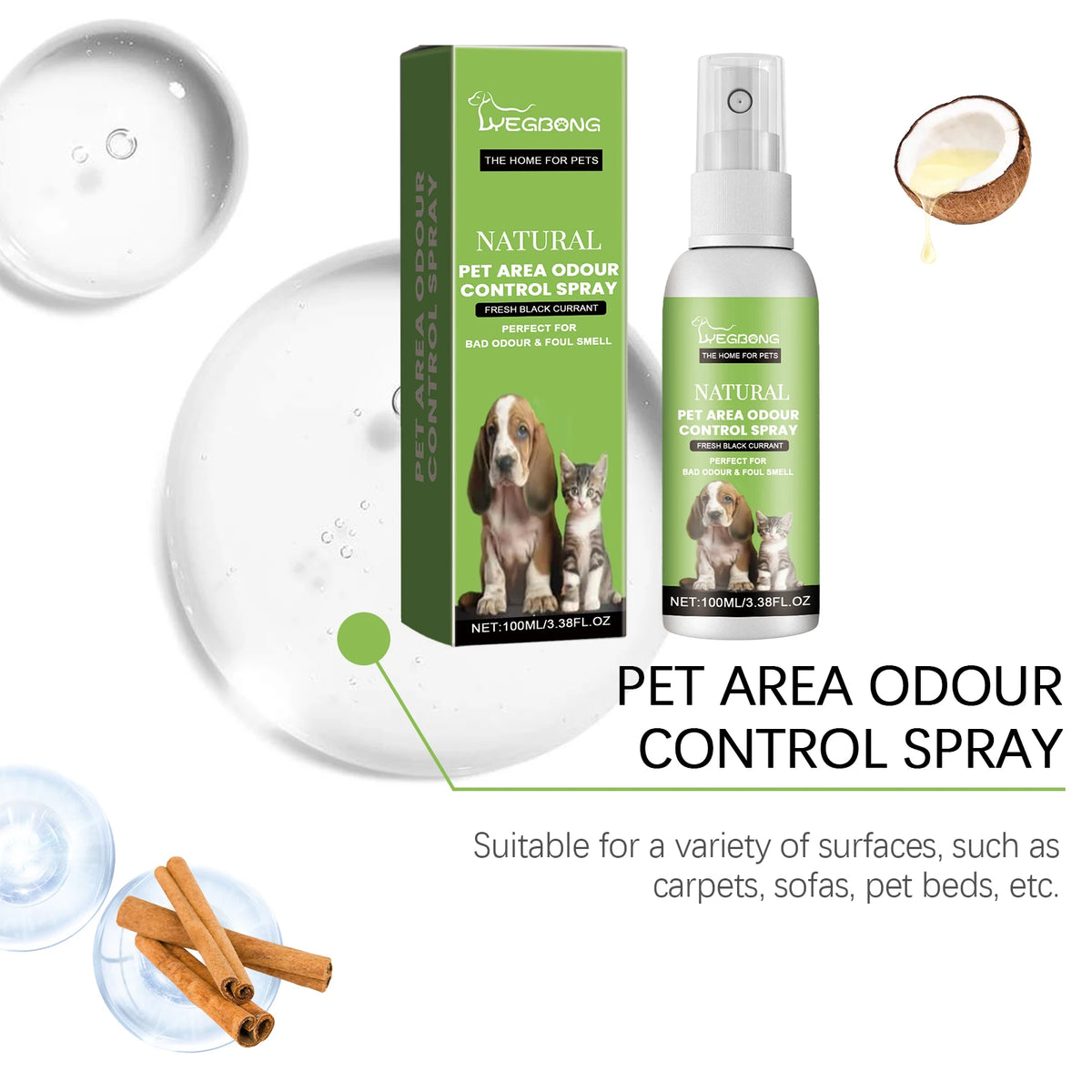 YEGBONG Pet Deodorizing Spray For Lasting Fresh Household Fragrance