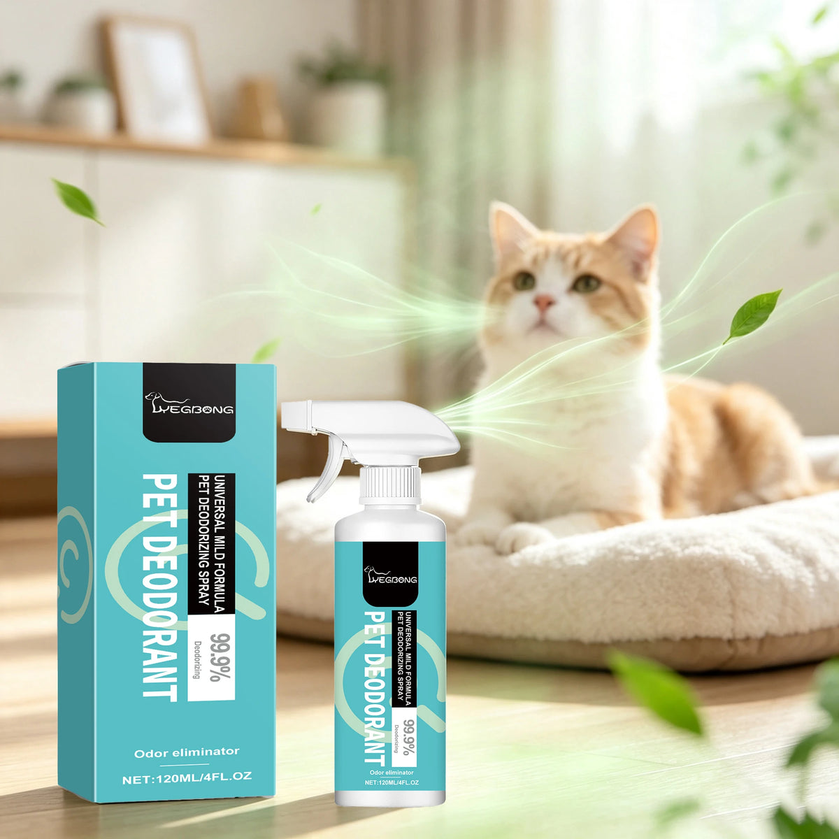 Yeibong Pet Deodorant Spray Effective Odor Removal For Pets