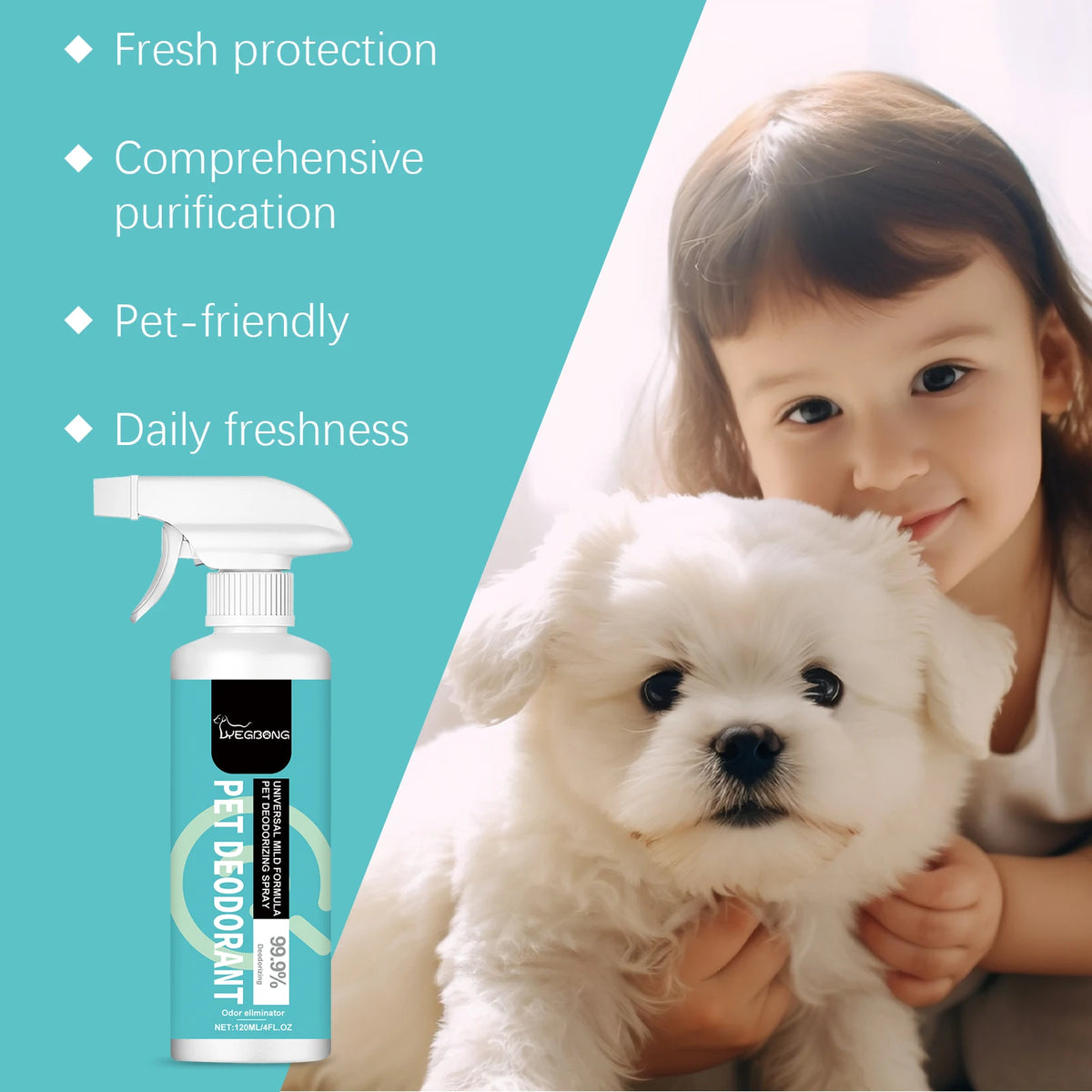 Yeibong Pet Deodorant Spray Effective Odor Removal For Pets