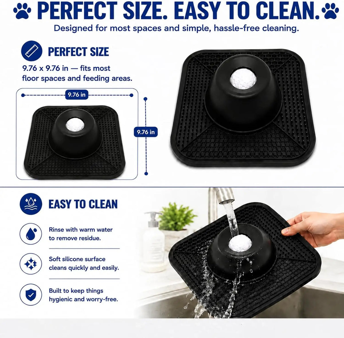 Slow Feeder Dog Lick Bowl With Anti Slip Rolling Ball Toy