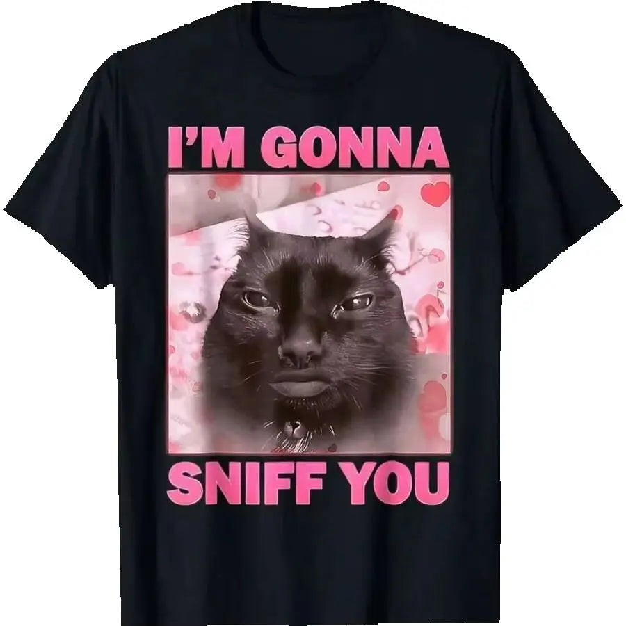 Funny Cat Meme Cotton T Shirt Lightweight Casual Tee