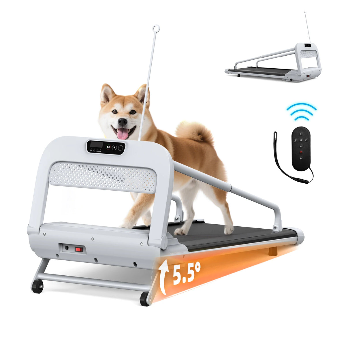 Quiet Smart Pet Treadmill For Dogs Adjustable Speed Foldable Design