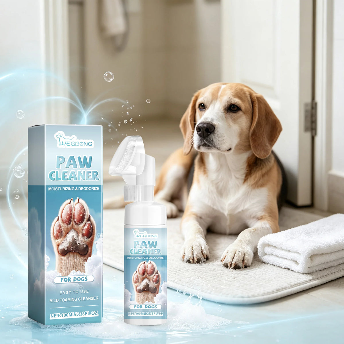 YEGBONG Gentle Pet Paw Cleaner With Easy Rinse And Moisturizing Formula