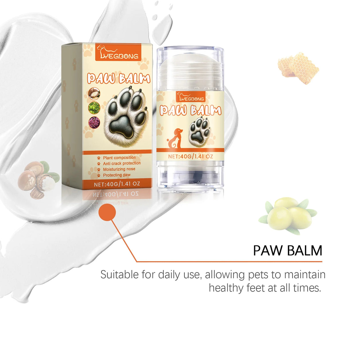 Yegbong Deep Moisturizing Pet Paw Balm Stick Plant Formula