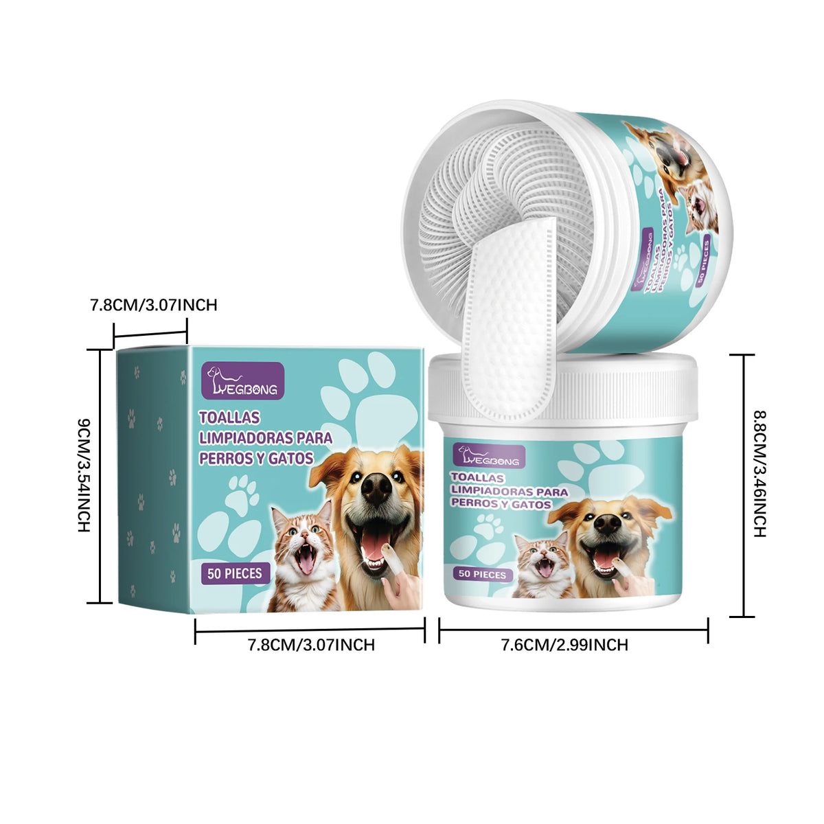 Yegebong Pet Dental Cleaning Wipes Prevent Plaque And Tartar
