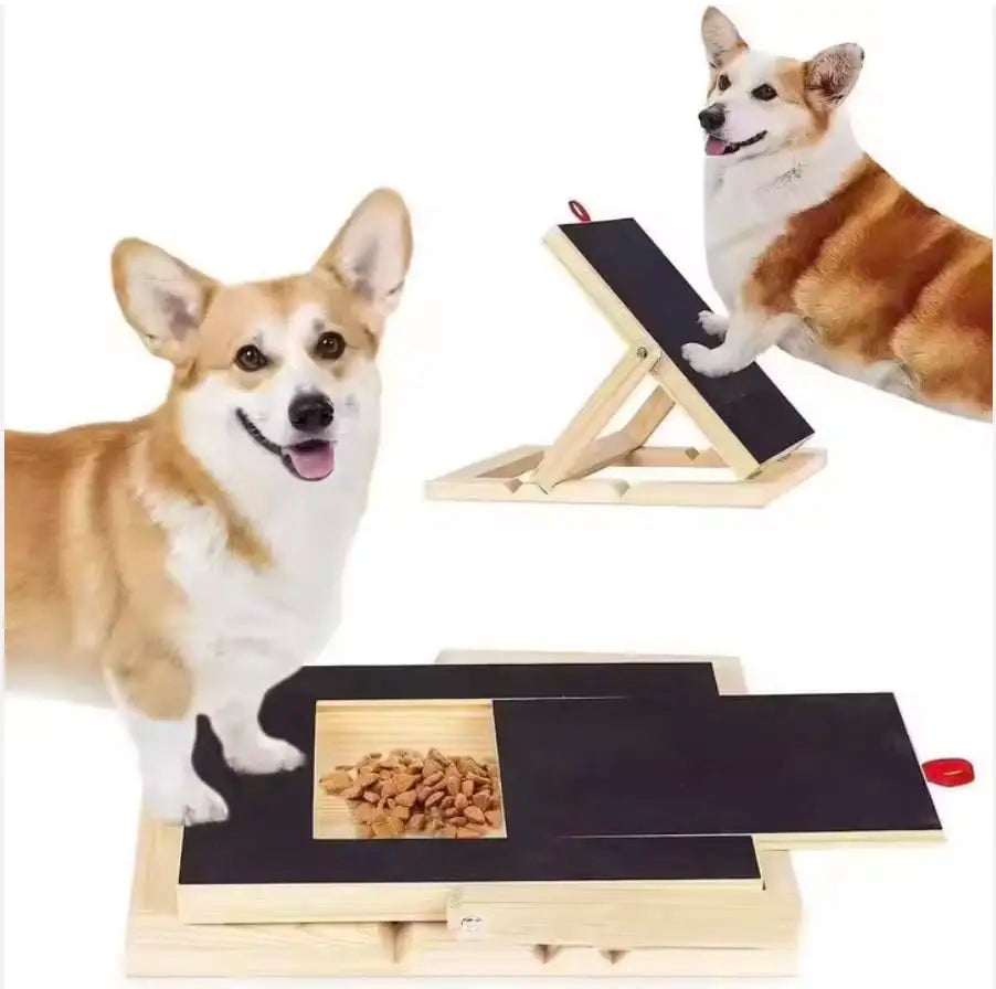 Premium Wooden Dog Nail Scratching Board With Hidden Treat Storage