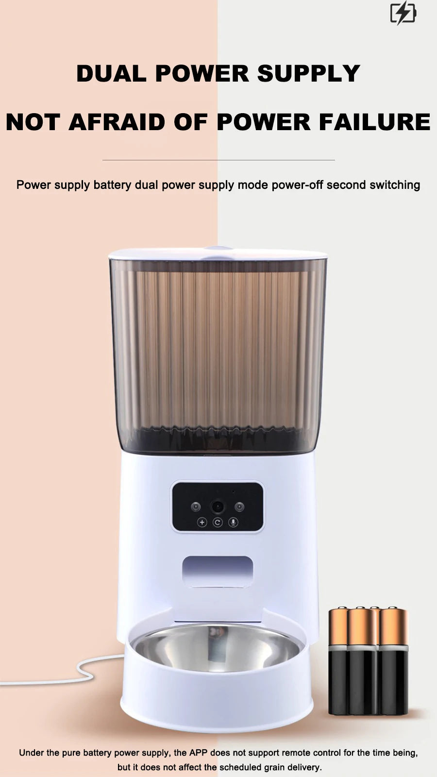 Smart App Controlled Automatic Pet Food Dispenser With Timer