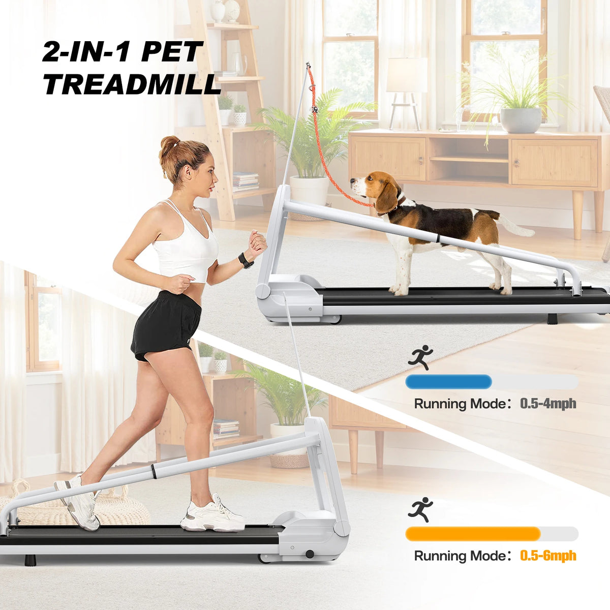Quiet Smart Pet Treadmill For Dogs Adjustable Speed Foldable Design