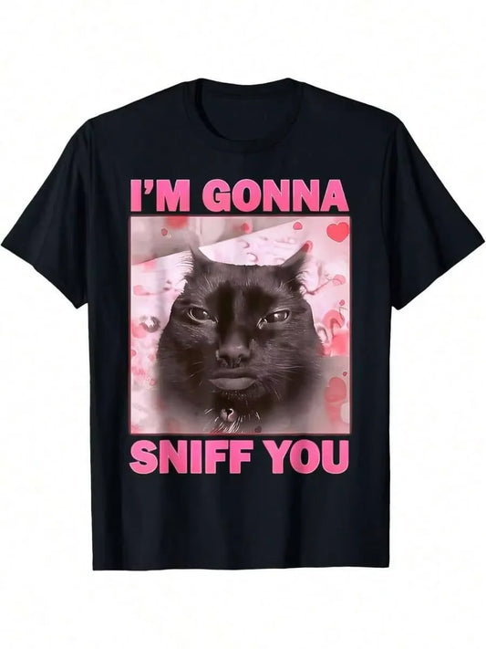 Funny Cat Meme Cotton T Shirt Lightweight Casual Tee