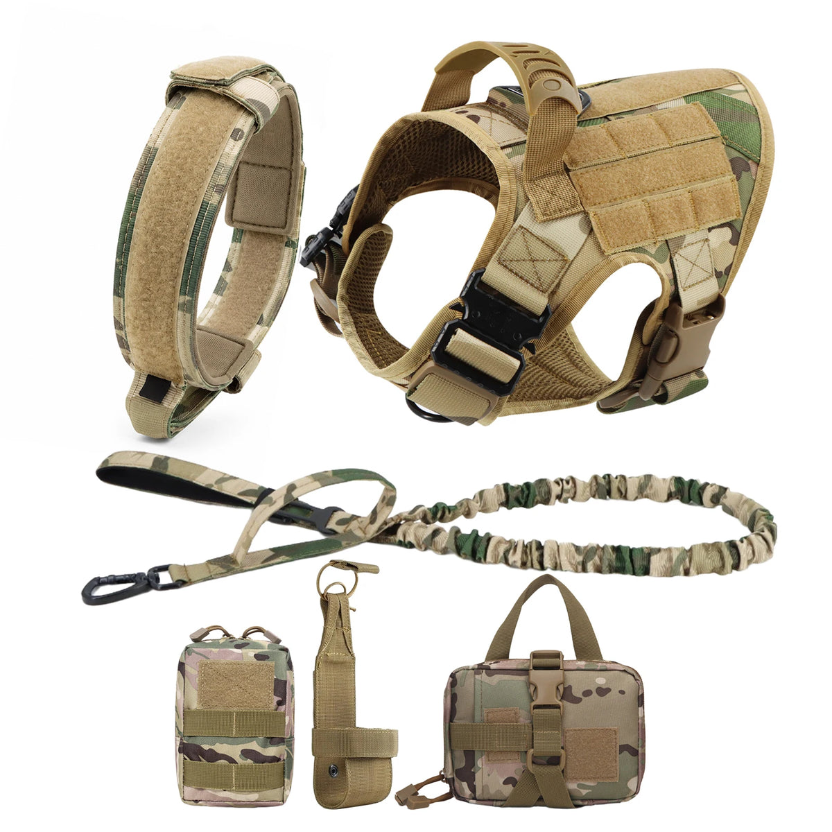 PETRAVEL Padded Nylon Dog Harness And Leash Set For Dogs
