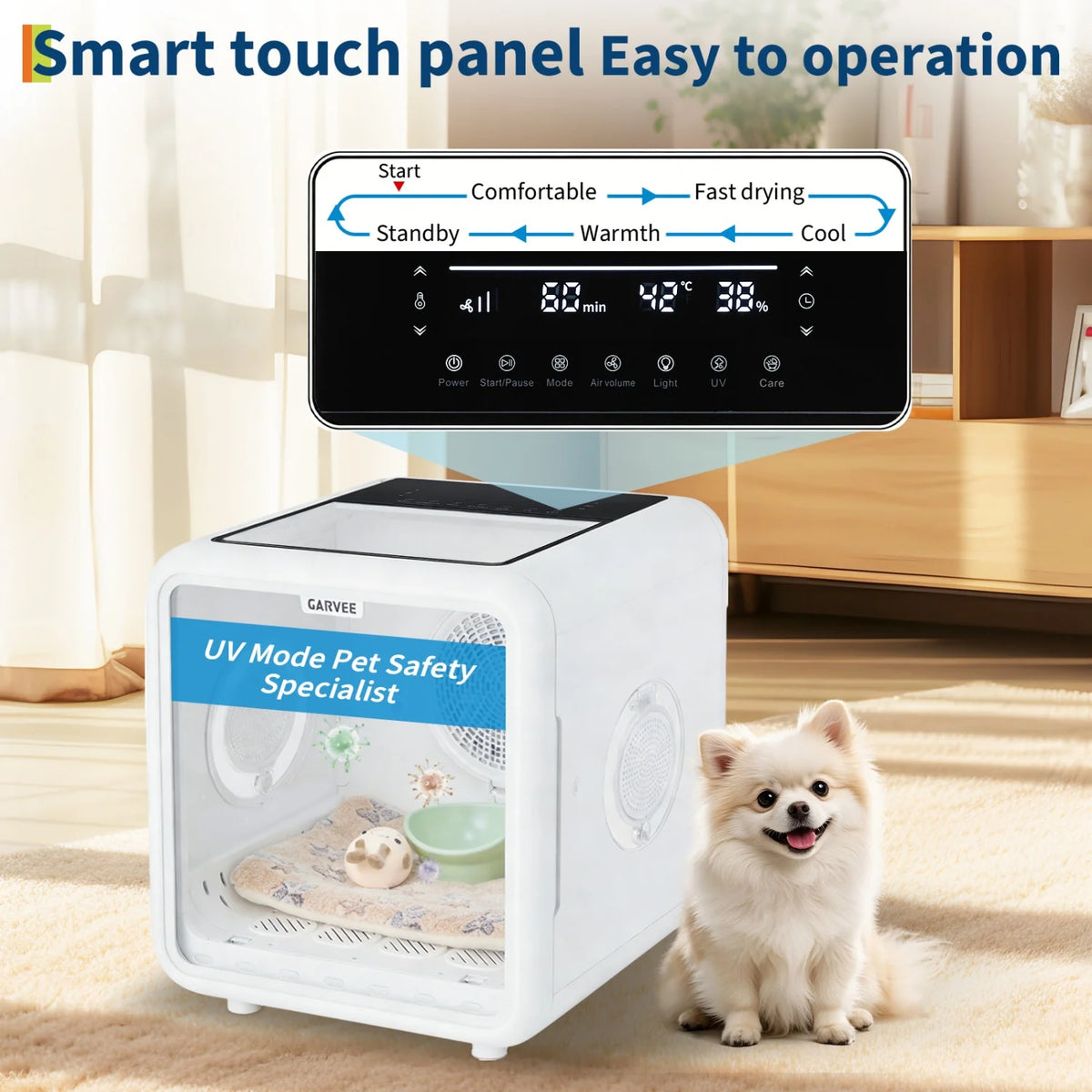 HiMISS Automatic Pet Grooming Dryer Box With Smart Temperature Control