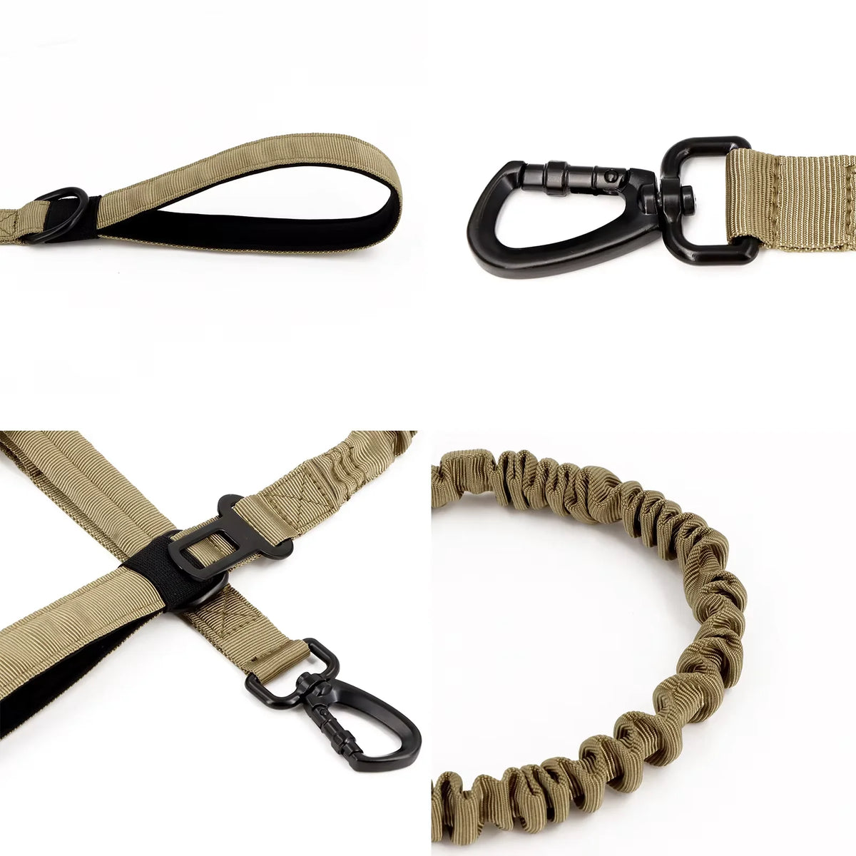 Petrawl Adjustable Elastic Nylon Dog Leash Quick Release Dual Handle