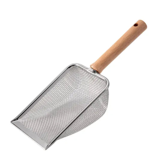 Heavy Duty Metal Cat Litter Scooper With Ergonomic Handle System