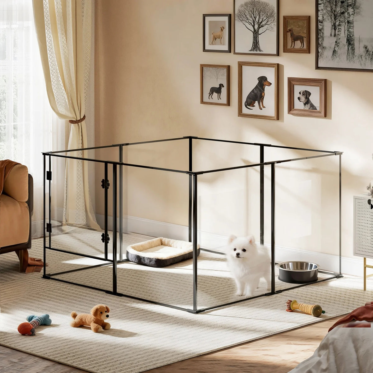 BINGOPAW Acrylic Dog Playpen Exercise Enclosure System