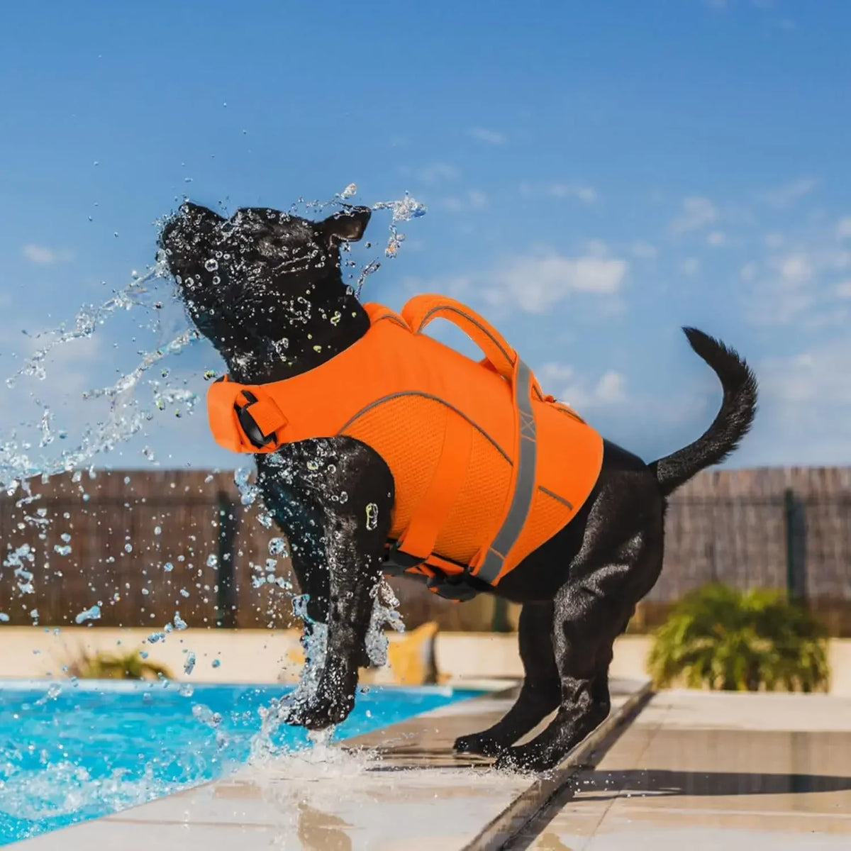 Durable Mesh Dog Life Jacket With Ergonomic Rescue Handle