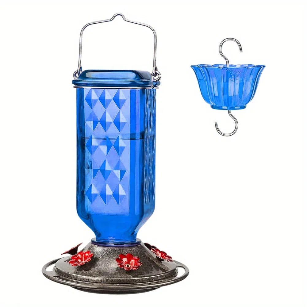 Hanging Plastic Hummingbird Feeder With Leakproof Base