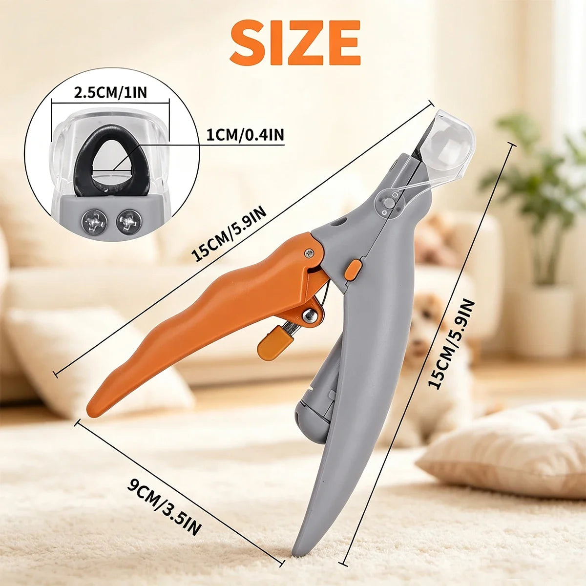Professional Pet Nail Clipper With Magnifying Led Light
