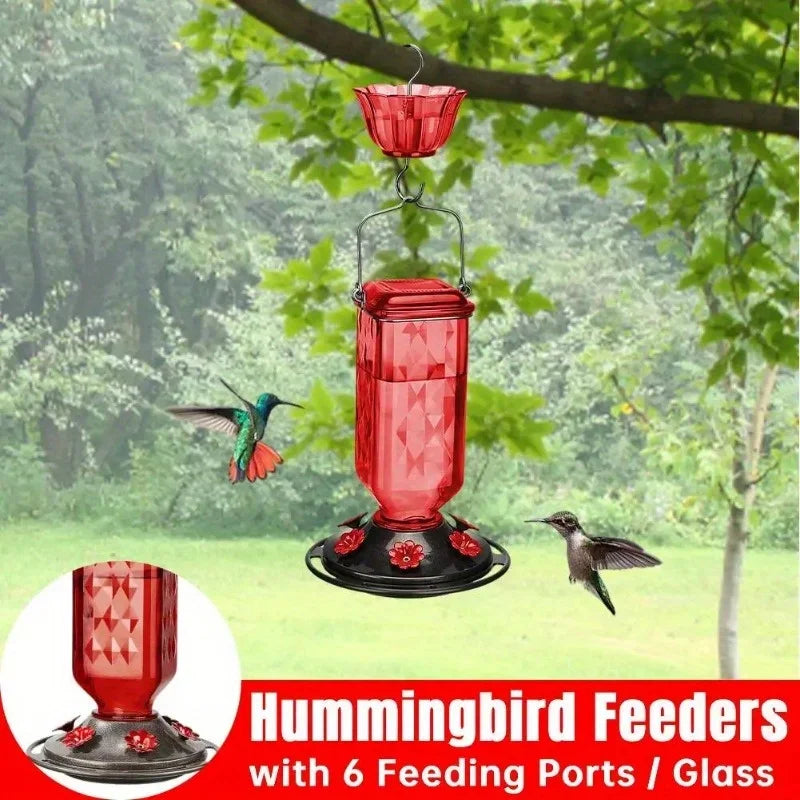 Hanging Plastic Hummingbird Feeder With Leakproof Base