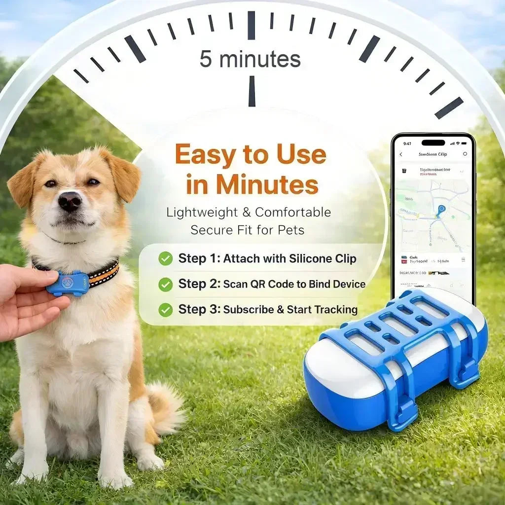 WANWAYTECH 4G GPS Pet Tracker With Real Time Waterproof Tracking