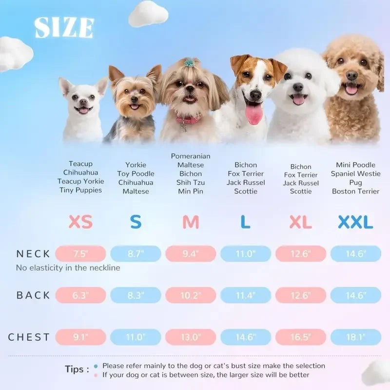 Breathable Ruffled Sleeve Pet Shirt For Small Dogs And Cats