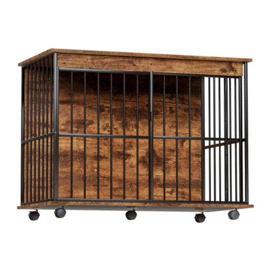 Sturdy Wooden Dog Crate Furniture With Sliding Door