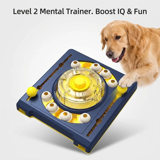 Durable Turntable Dog Puzzle Toy With Interactive Treat Dispenser