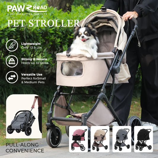PAWZ Road Foldable Pet Stroller For Small Medium Dogs Cats
