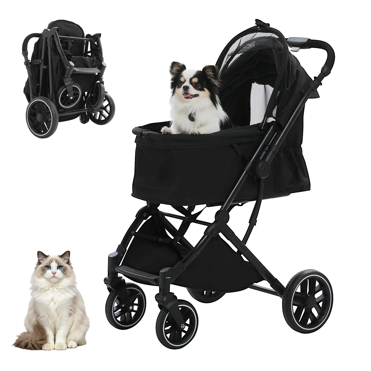 PAWZ Road Foldable Pet Stroller For Small Medium Dogs Cats