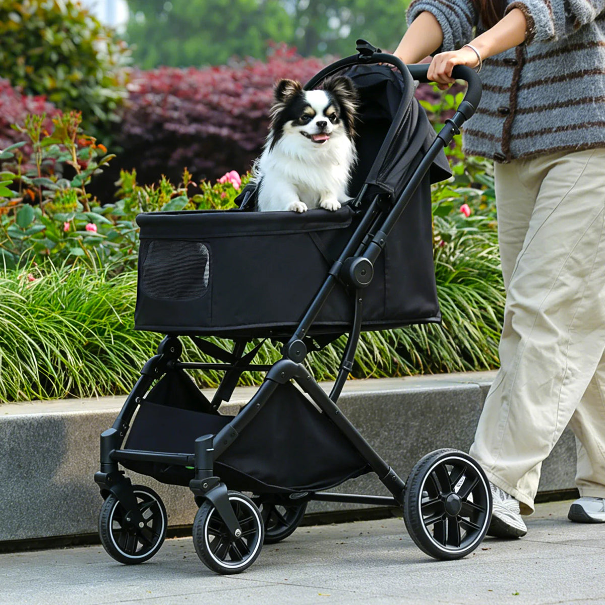 PAWZ Road Foldable Pet Stroller For Small Medium Dogs Cats