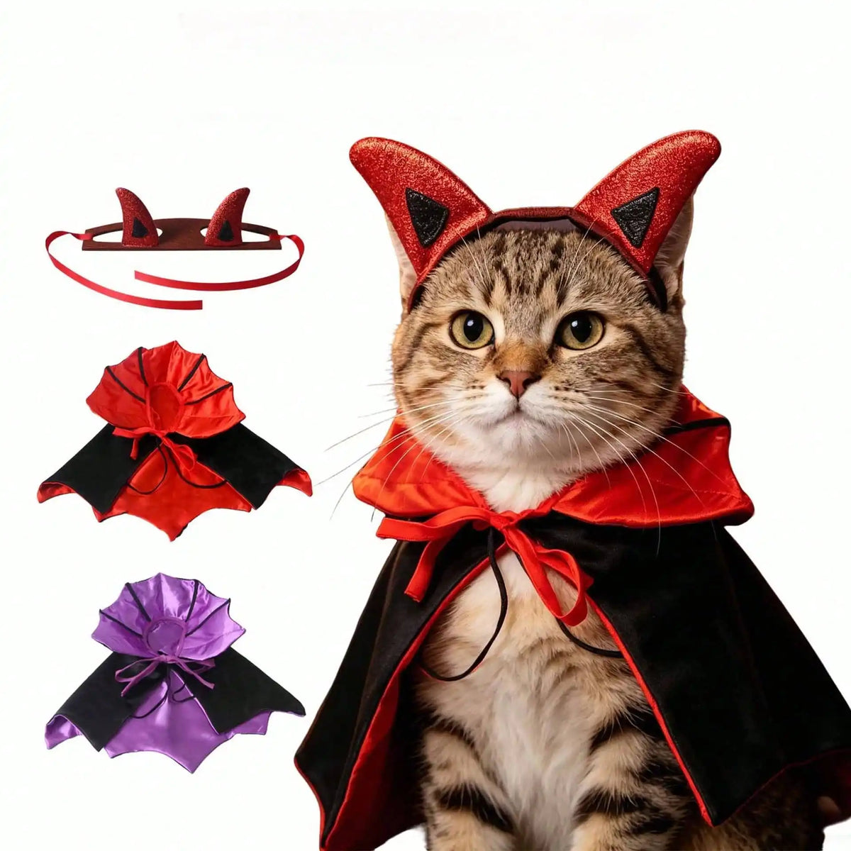 Stylish Halloween Bat Cosplay Cape Shawl For Active Pets