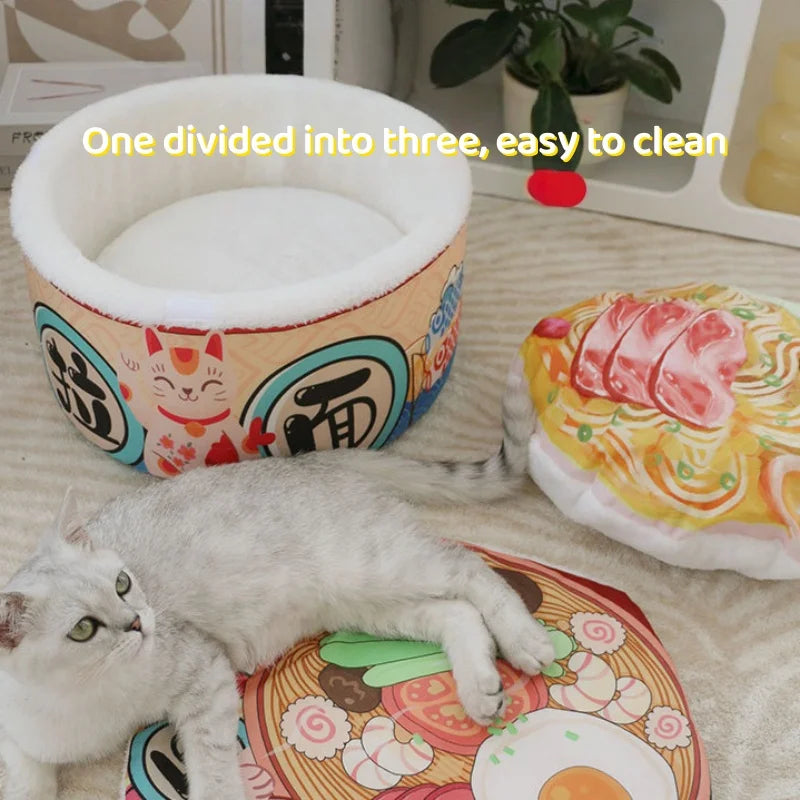 Warm Removable Washable Pet Bed For Dogs And Cats