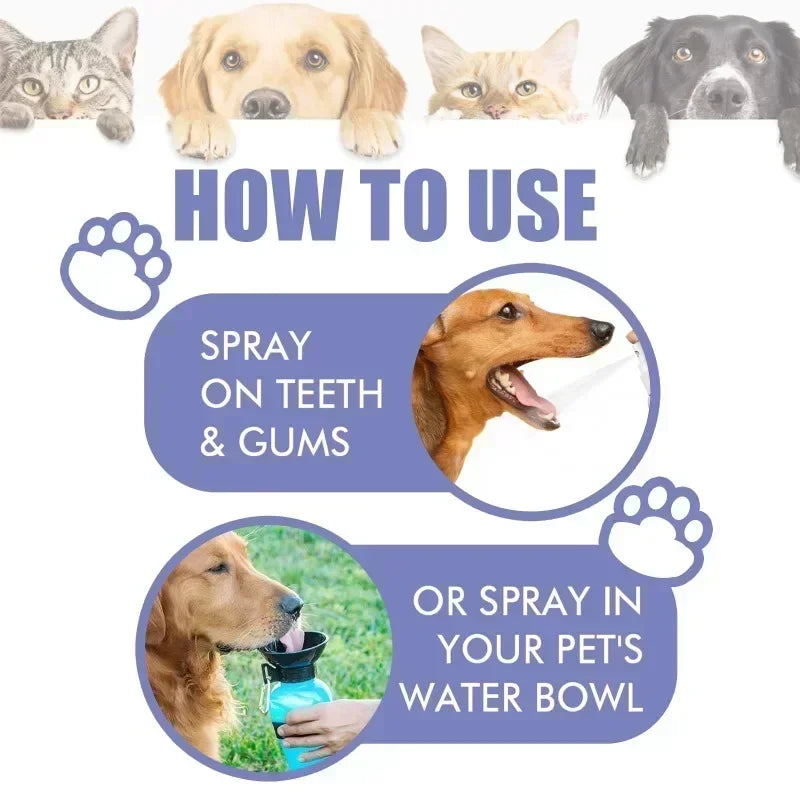 Natural Pet Dental Spray For Fresh Breath And Tartar Control
