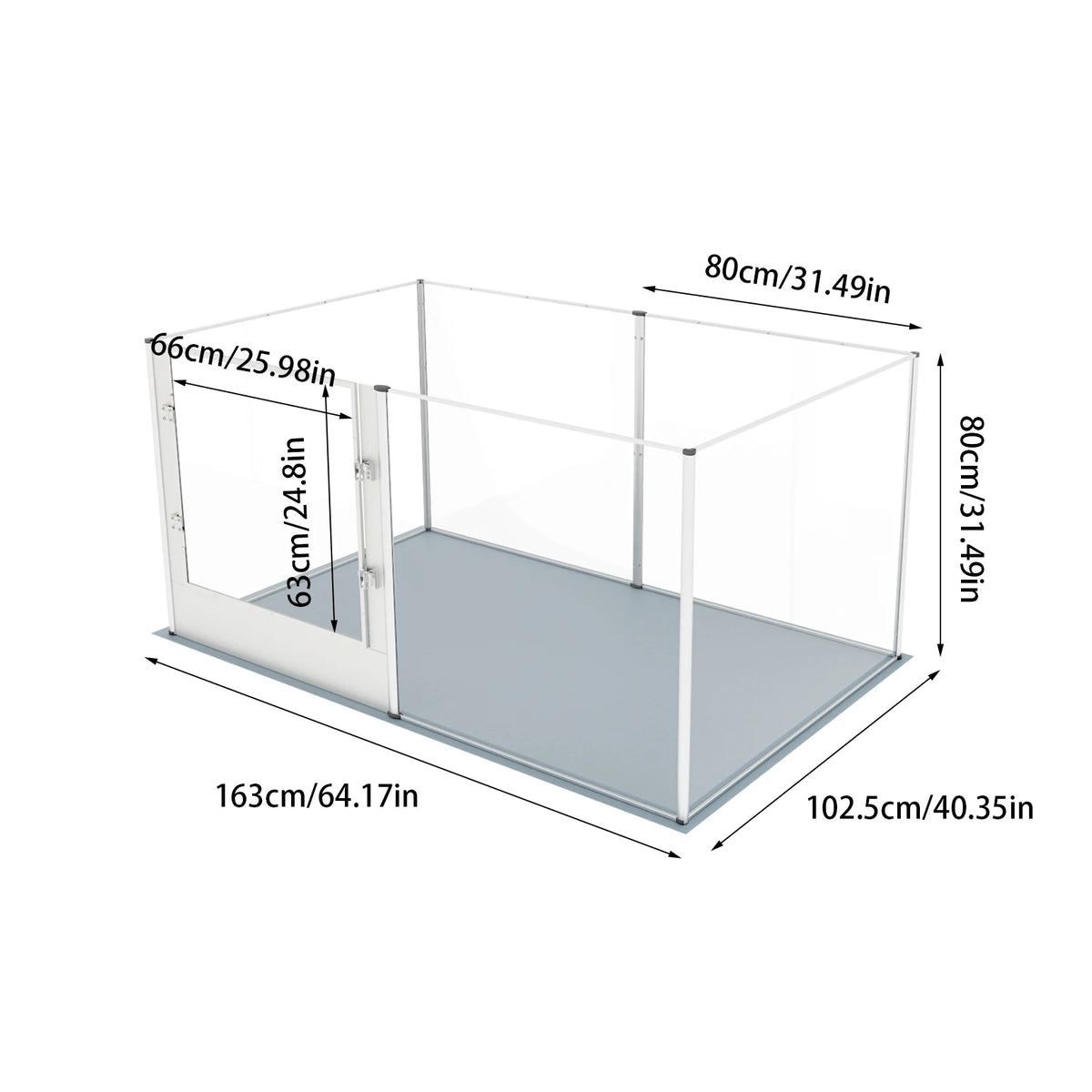 Bingopaw Heavy Duty Acrylic Dog Playpen And Kennel Crate