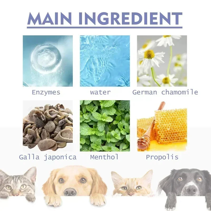 Natural Pet Dental Spray For Fresh Breath And Tartar Control