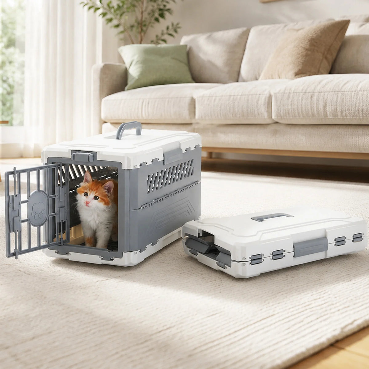 PAWZ Road Foldable Pet Travel Carrier With Secure Lock