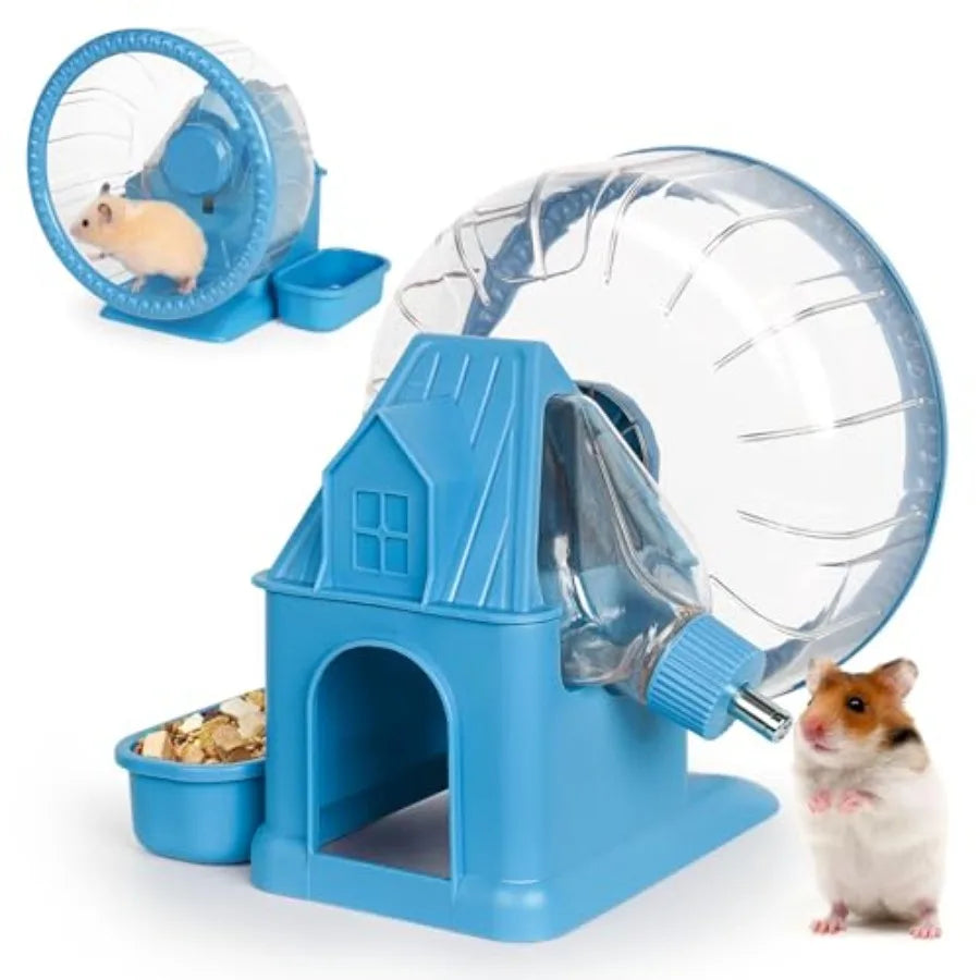 Quiet Hamster Exercise Wheel With Hideout And Water Bottle