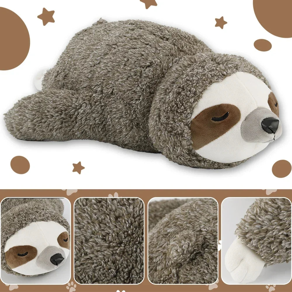 Premium Calming Sloth Plush Dog Toy Featuring Realistic Heartbeat System