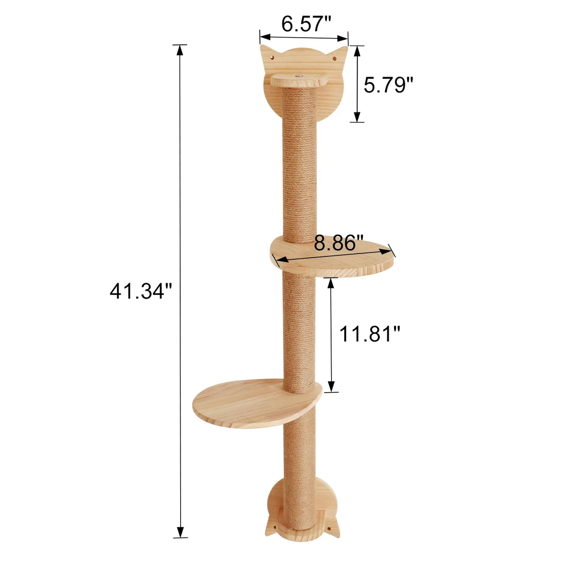 CWV Wall Mounted Cat Activity Center With Sisal Hammock Platform