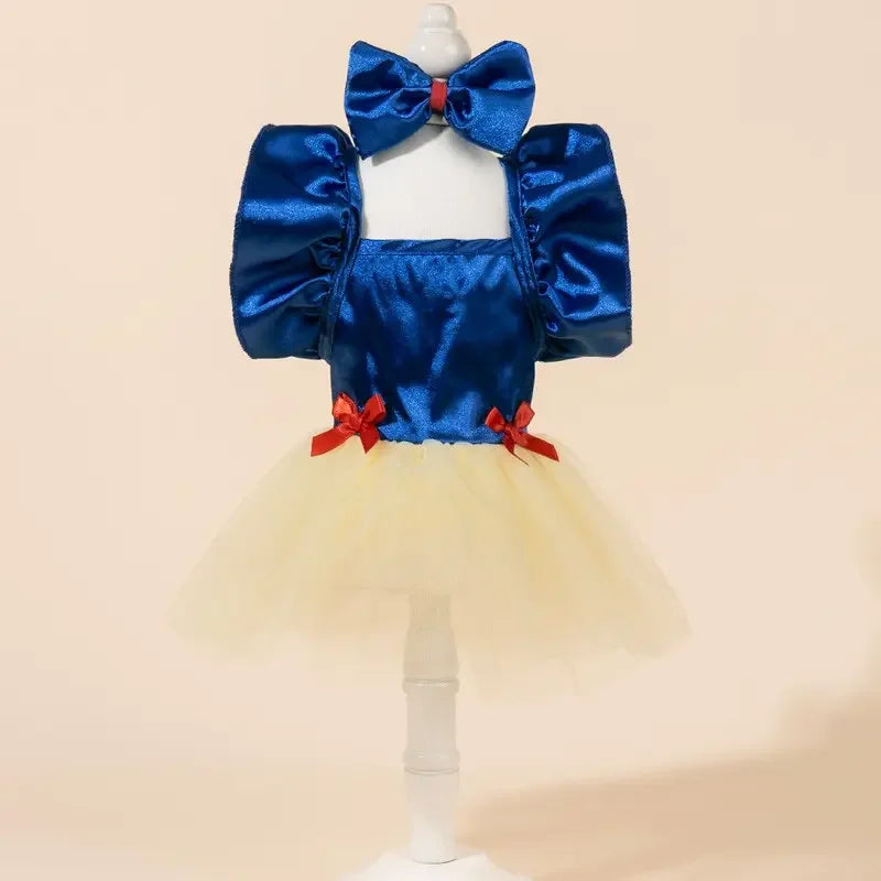 Elegant Plaid Print Pet Dress With Bow Detail For Pets