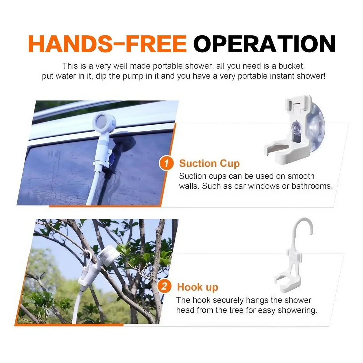 Rechargeable Portable Pet Shower Pump Hose For Home Outdoor Cleaning