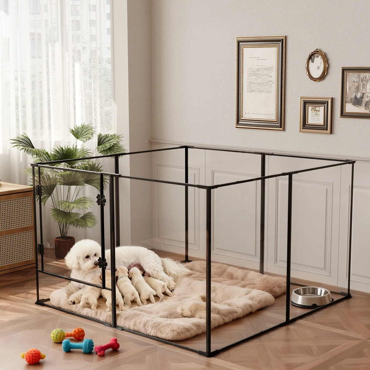 BINGOPAW Acrylic Dog Playpen Exercise Enclosure System