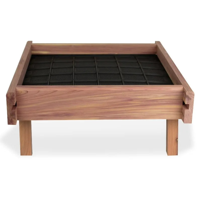 Premium Cedar Wild Bird Ground Feeder With Secure Legs