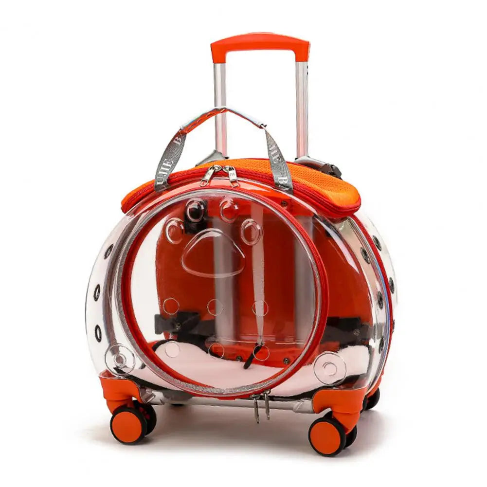 Durable Pet Trolley Backpack Carrier For Cats And Dogs Travel