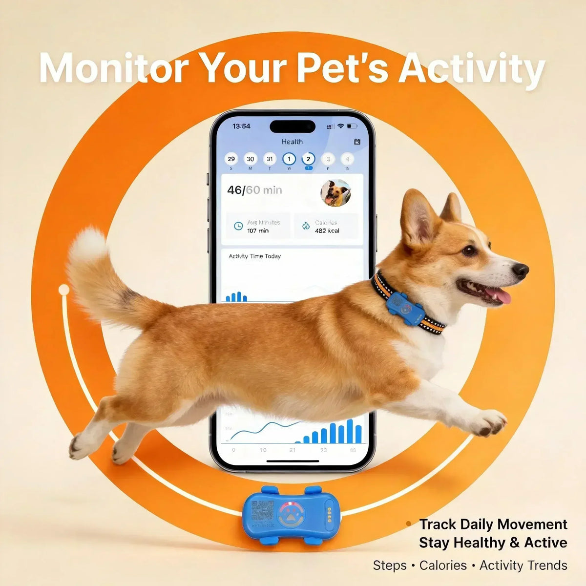 WANWAYTECH 4G GPS Pet Tracker With Real Time Waterproof Tracking