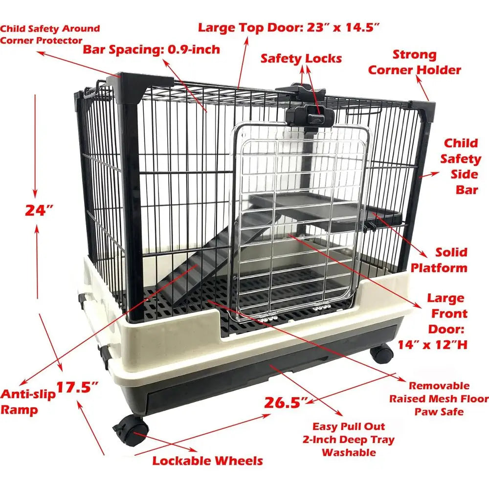 Dual Level Plastic Small Animal Pet Exercise Playpen