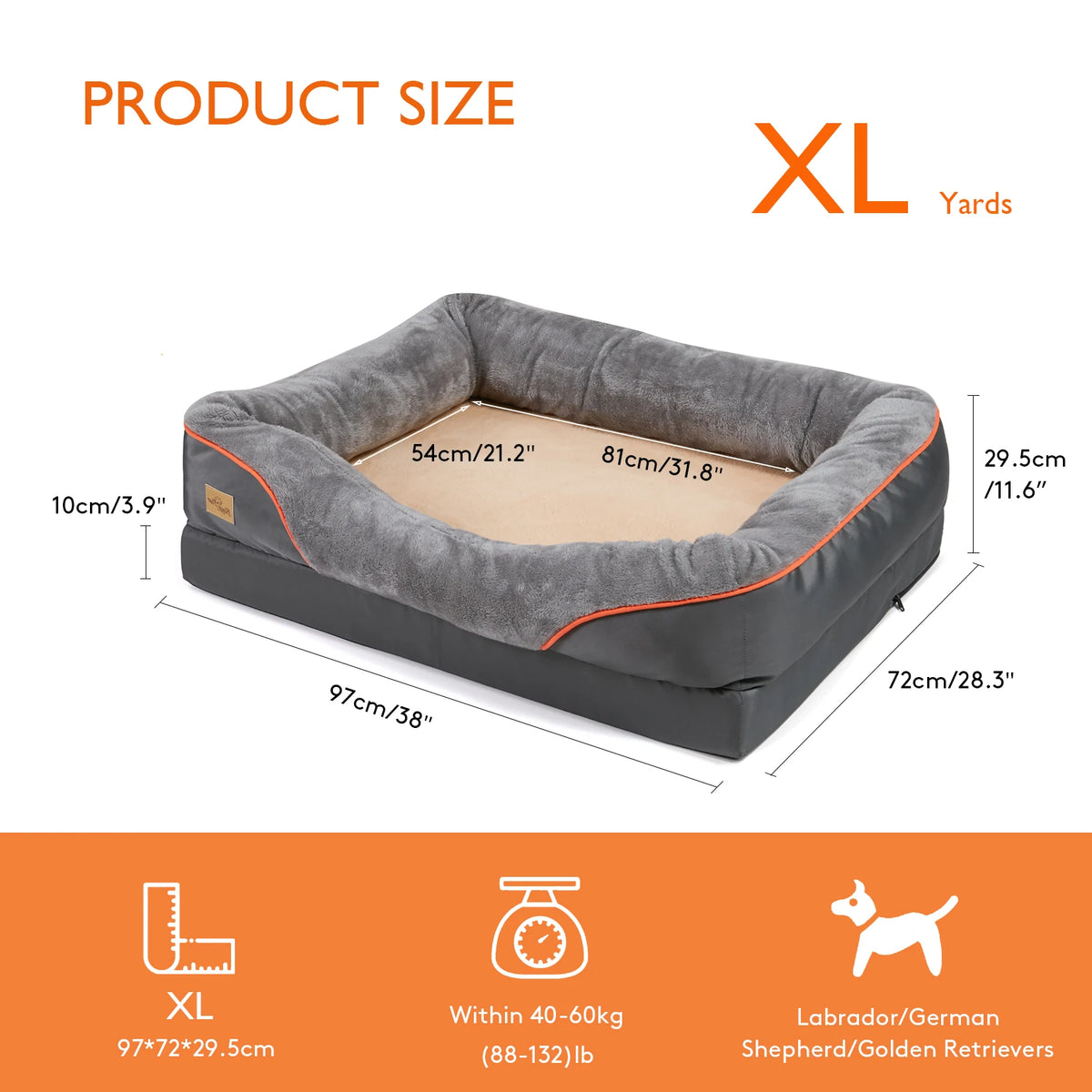 Bingopaw Waterproof Dog Bed Featuring Removable Fleece Cover And Comfort